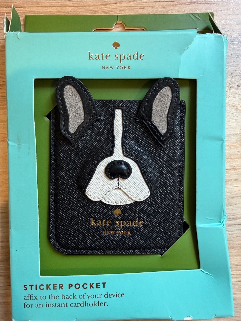 Kate Spade French Bulldog circa 2017 Sticker pocket (never opened/used!)